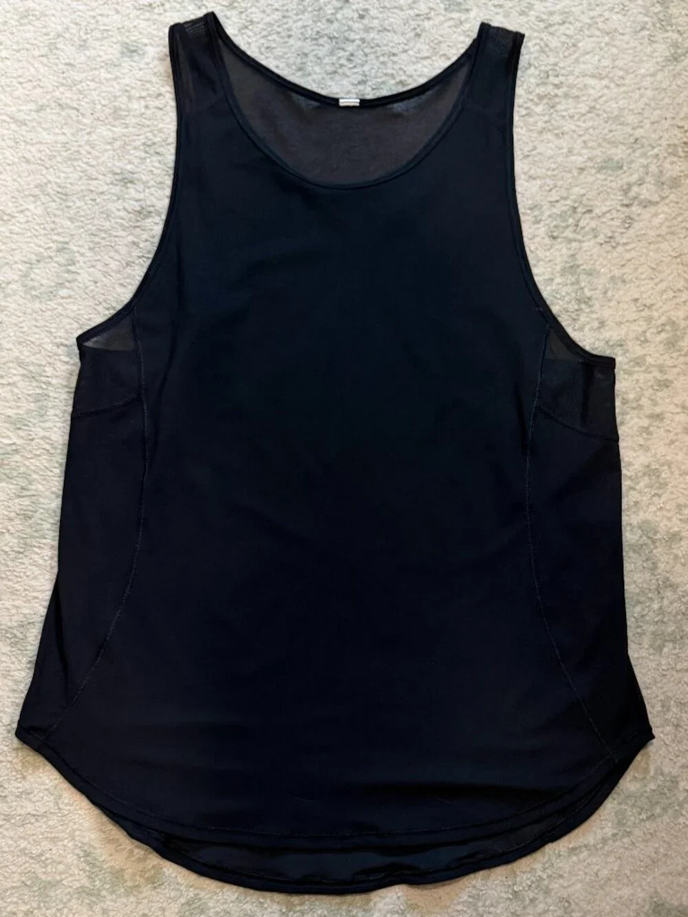 Lululemon Sculpt Tank Top Black Mesh Back Activewear Running Training Womens 6